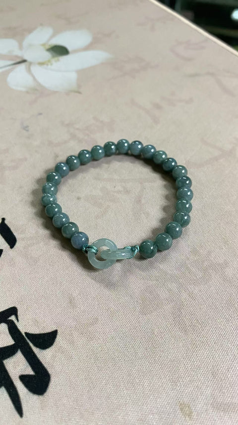 Saling terhubung: Perhiasan DIY yang indah, gelang giok, model wanita, terlihat cantik saat dipakai, spesifikasi: 11mm, butiran: 7mm, termasuk biaya pengiriman dan pajak.