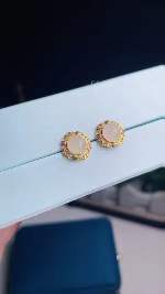 Anting Hetian, indah dan modis, tatahan perak 925, ukuran 6mm, termasuk pajak pengiriman