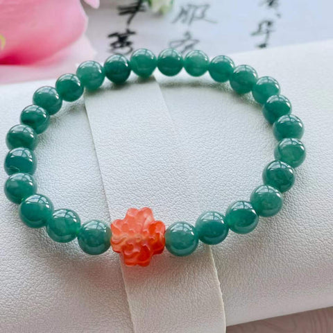 Gelang giok alami, bahan lubang tua, dasar halus dan hangat, bahan air biru yang indah, efek pemakaian yang indah, spesifikasi 0,8 termasuk pajak pengiriman