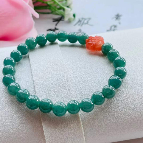 Gelang giok alami, bahan lubang tua, dasar halus dan hangat, bahan air biru yang indah, efek pemakaian yang indah, spesifikasi 0,8 termasuk pajak pengiriman