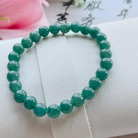 Gelang giok alami, bahan lubang tua, dasar halus dan hangat, bahan air biru yang indah, efek pemakaian yang indah, spesifikasi 0,8 termasuk pajak pengiriman