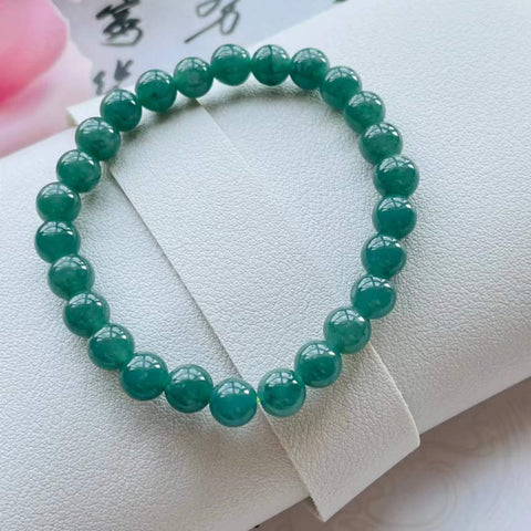Gelang giok alami, bahan lubang tua, dasar halus dan hangat, bahan air biru yang indah, efek pemakaian yang indah, spesifikasi 0,8 termasuk pajak pengiriman