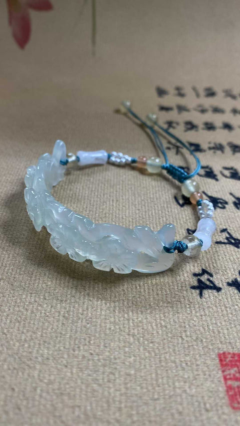 Seumur hidup bahagia: ukiran giok Xiuyan yang indah - gelang pendamping, dengan aksesori indah, ukuran cincin yang dapat disesuaikan [warna], spesifikasi: 59✖️15.6mm, termasuk pengiriman dan pajak