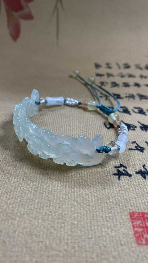 Seumur hidup bahagia: ukiran giok Xiuyan yang indah - gelang pendamping, dengan aksesori indah, ukuran cincin yang dapat disesuaikan [warna], spesifikasi: 59✖️15.6mm, termasuk pengiriman dan pajak