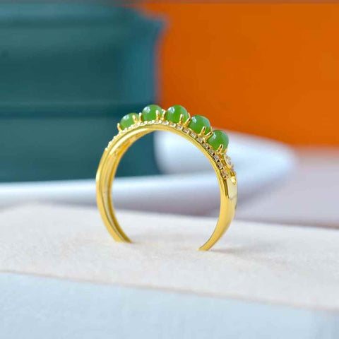 11572-2#s925 perak bertatahkan cincin giok Hetian jasper batu lepas: 3*3 termasuk ongkos kirim dan pajak