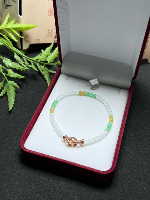 Gelang multi-harta giok alami, melambangkan kekayaan, keberuntungan, kemakmuran dan keberuntungan, penuh warna dan indah, ukuran sekitar: 4mm, termasuk pengiriman dan pajak
