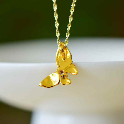 Liontin Kupu-kupu Cabochon Jadeite Bertahtakan Perak Sterling 925 30029-8# (Emas Tebal) Desain baru dan modis, kualitas giok yang hangat dan halus, menarik perhatian dan memukau saat dikenakan. Dimensi Jadeite: (4*4) Termasuk ongkos kirim dan pajak.