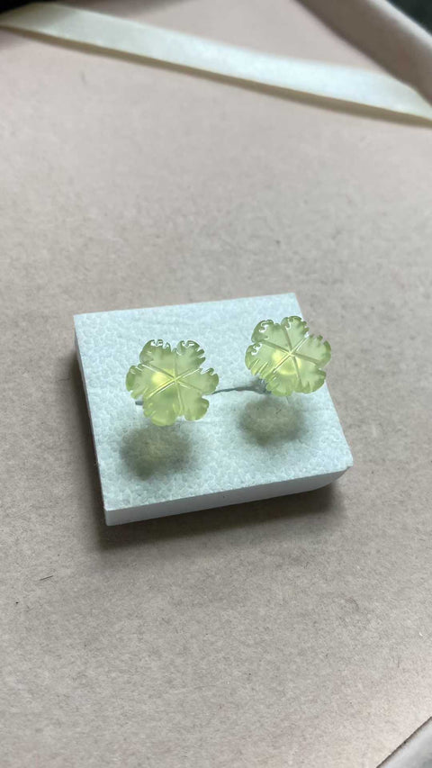 Anting-anting giok Xiuyan yang indah, bertahtakan perak sterling 925, ukuran: 12,5 mm, termasuk biaya pengiriman dan pajak.