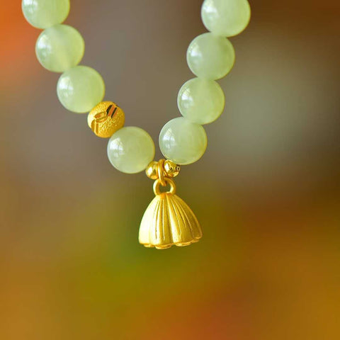 8804-6#, giok Hetian, bahan air jernih, gelang multi-batu permata teratai biru premium, gioknya hangat dan halus, modis, sederhana dan elegan, ukuran: 8mm, termasuk biaya pengiriman dan pajak.