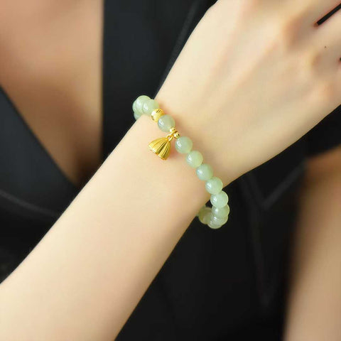 8804-6#, giok Hetian, bahan air jernih, gelang multi-batu permata teratai biru premium, gioknya hangat dan halus, modis, sederhana dan elegan, ukuran: 8mm, termasuk biaya pengiriman dan pajak.