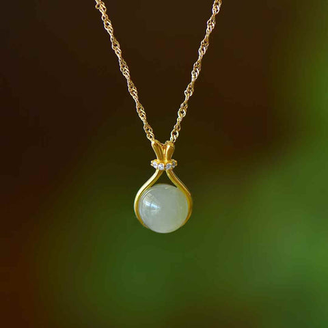 Liontin Zirkon Manik Air Bening 3685Q-2#s925, Batu Giok Hetian Bertahtakan Perak, Bahan Qinghai (Batu Lepas): 8*8 cm (Termasuk ongkos kirim dan pajak)