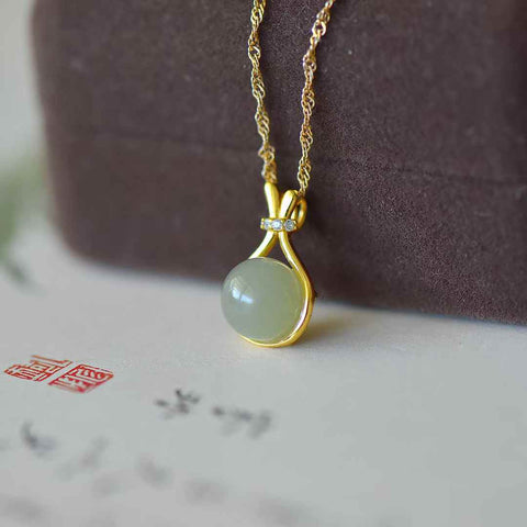 Liontin Zirkon Manik Air Bening 3685Q-2#s925, Batu Giok Hetian Bertahtakan Perak, Bahan Qinghai (Batu Lepas): 8*8 cm (Termasuk ongkos kirim dan pajak)