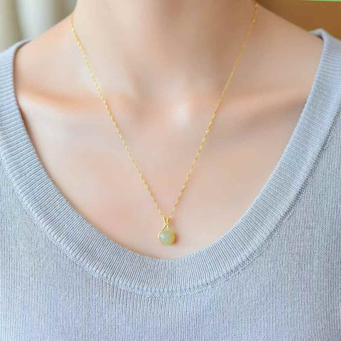 Liontin Zirkon Manik Air Bening 3685Q-2#s925, Batu Giok Hetian Bertahtakan Perak, Bahan Qinghai (Batu Lepas): 8*8 cm (Termasuk ongkos kirim dan pajak)