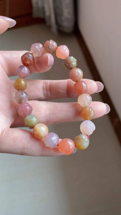 Gelang akik Yanyuan alami, dengan desain tersenyum, terbuat dari bahan tambang tua, tekstur halus dan hangat, warna alami, ukuran 1.0 (termasuk biaya pengiriman dan pajak).