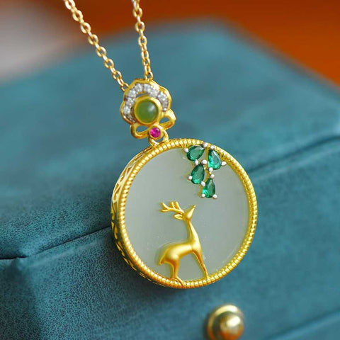 Liontin Giok Hetian Bertahtakan Perak 5790-4#s925 dengan You All the Way (Batu Kasar): 20×20 cm (Termasuk ongkos kirim dan pajak)