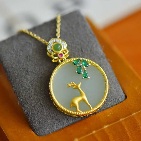 Liontin Giok Hetian Bertahtakan Perak 5790-4#s925 dengan You All the Way (Batu Kasar): 20×20 cm (Termasuk ongkos kirim dan pajak)