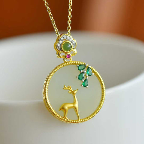 Liontin Giok Hetian Bertahtakan Perak 5790-4#s925 dengan You All the Way (Batu Kasar): 20×20 cm (Termasuk ongkos kirim dan pajak)