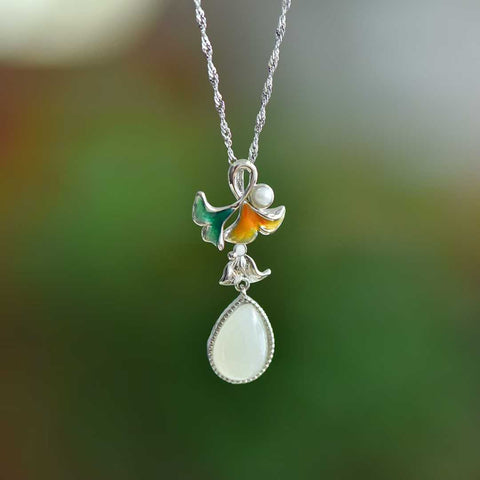 Set anting rumbai daun aprikot berbentuk tetesan air mata yang baru diluncurkan, 7765#, liontin 0026# (termasuk ongkos kirim dan pajak)