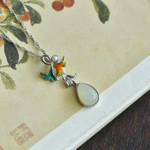 Set anting rumbai daun aprikot berbentuk tetesan air mata yang baru diluncurkan, 7765#, liontin 0026# (termasuk ongkos kirim dan pajak)