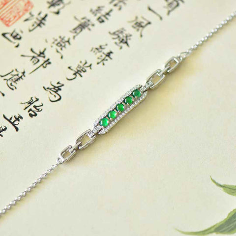 Perak 35015s925 dengan batu zirkon cabochon jadeite: 3*3 (termasuk ongkos kirim dan pajak)