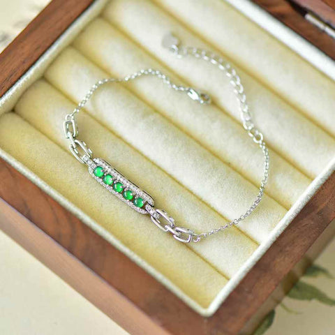 Perak 35015s925 dengan batu zirkon cabochon jadeite: 3*3 (termasuk ongkos kirim dan pajak)