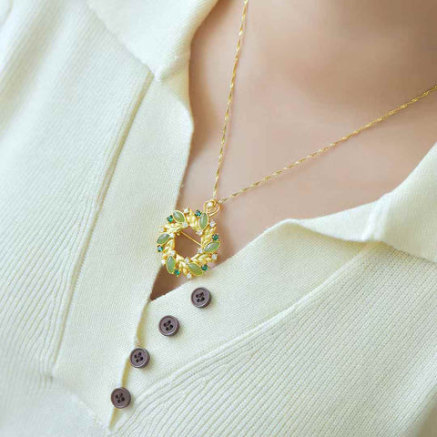 Bros/Liontin Perak Sterling 925 10799-2# Bertahtakan Giok Hetian (Tataan Mata Kuda) - Gaya Dua-dalam-Satu (Termasuk Ongkos Kirim dan Pajak)