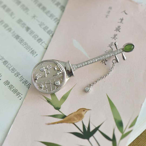 🔻8905#925 Bros Pipa Pipih Giok Hetian Bertahtakan Perak Sterling, Liontin Perak Polos👉Desain baru dan unik, kualitas giok yang hangat dan halus, menarik perhatian dan memukau saat dikenakan. Biaya pengiriman dan pajak sudah termasuk.