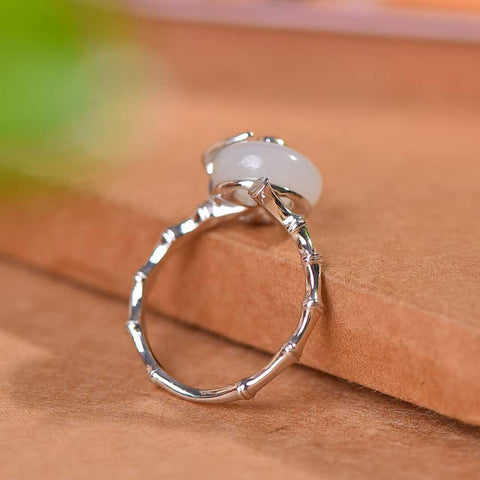 9454#925 cincin gesper pengaman enamel giok Hetian bertatahkan perak, 10 x 10 buah, termasuk biaya pengiriman dan pajak.