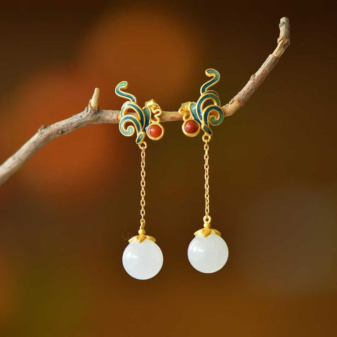 Set terlaris telah hadir! # Set Bulat dan Enamel Penuh Bertahtakan Perak Sterling S925 Giok Hetian! Cincin: 9210-2 Anting: 7429-6 Liontin: 6003-2 Biaya kirim dan pajak sudah termasuk.