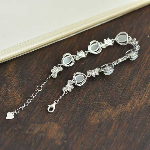 Gelang kupu-kupu giok Hetian tatahan perak 8301#925, desain sederhana, kualitas giok penuh, segar dan elegan, ukuran giok: 5*7, termasuk biaya pengiriman dan pajak.