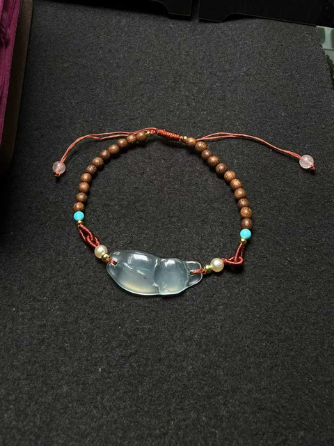 Gelang "Kucing Keberuntungan" giok Xiuyan alami, buatan tangan, dengan tekstur yang hangat dan lembut. ✨ Ukuran sekitar 29×12×4 cm, termasuk ongkos kirim dan pajak.