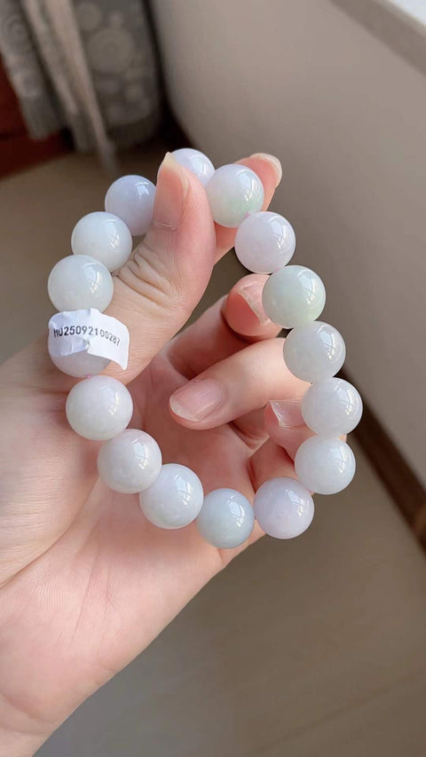 Gelang giok alami, material tambang lama, tembus pandang yang sangat baik, tekstur bersih, terlihat indah di pergelangan tangan, ukuran 1.3, termasuk ongkos kirim dan pajak.