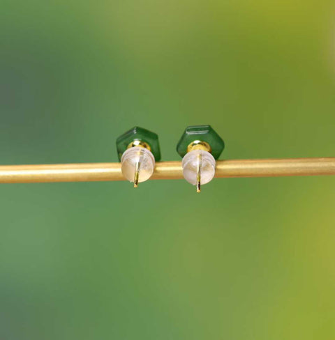 17178-2# Anting manset heksagonal perak sterling 925 bertatahkan giok Hetian. Desain baru dan unik, penuh keberuntungan, kualitas giok yang bagus, ukuran giok: 8*8 cm. Termasuk ongkos kirim dan pajak.