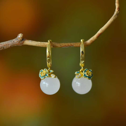 Anting: 7814-2 Liontin: 0056-2 Set terlaris tersedia! # Perak S925 bertatahkan manik-manik giok putih Hetian, set sederhana dan elegan yang menampilkan bunga mekar! Ongkos kirim dan pajak sudah termasuk.