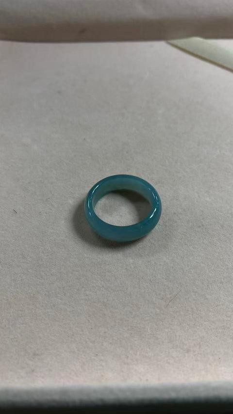 Cincin: Cincin jadeite bening minyak yang indah, ukuran: 19,1mm, termasuk biaya pengiriman dan pajak