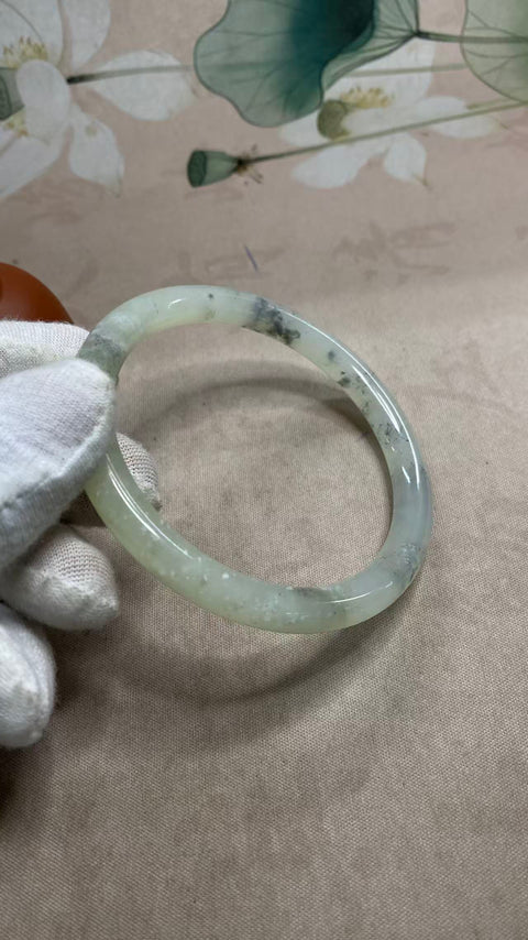 Lukisan tinta giok Xiuyan yang indah - Beauty bar, barang aslinya super cantik, super sejahtera [Hadiah], diameter 65mm, batu alam dihasilkan secara alami, polanya acak, termasuk pajak pengiriman
