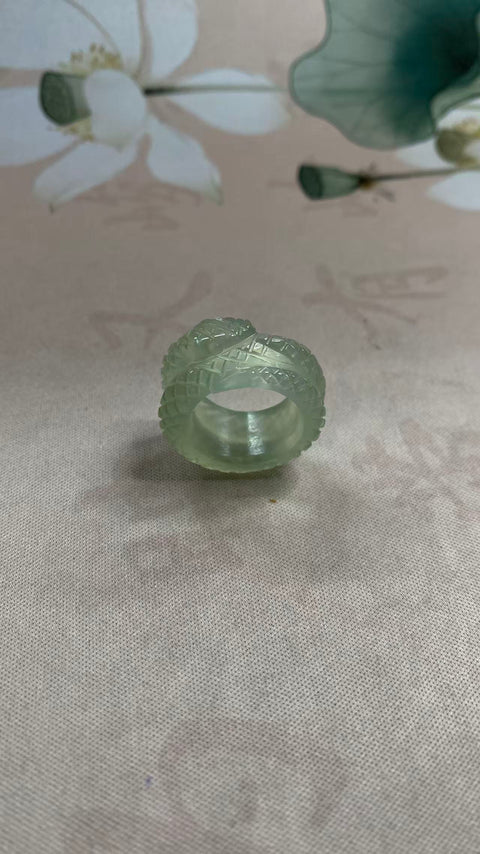 Kekayaan Berlimpah: Cincin Giok Xiuyan Hijau Es yang Indah 💍, Ukuran: 17mm, dapat digunakan sebagai liontin, termasuk ongkos kirim dan pajak.