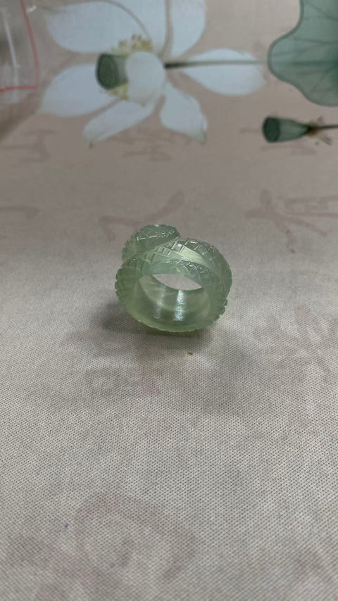 Kekayaan Berlimpah: Cincin Giok Xiuyan Hijau Es yang Indah 💍, Ukuran: 17mm, dapat digunakan sebagai liontin, termasuk ongkos kirim dan pajak.