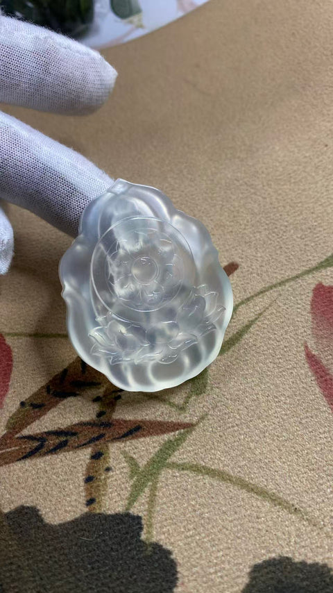 Bodhisattva Manjushri: Giok Xiuyan alami, dewa pelindung bagi mereka yang lahir di Tahun Kelinci, ukuran 42 x 52 mm, termasuk ongkos kirim dan pajak.