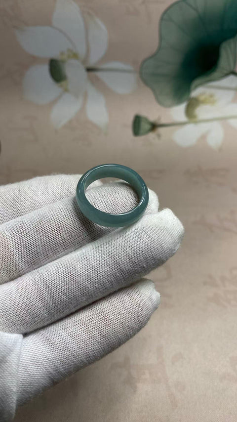 Cincin giok jadeite Grade A yang sangat indah 💍, diameter 19mm, termasuk ongkos kirim dan pajak.