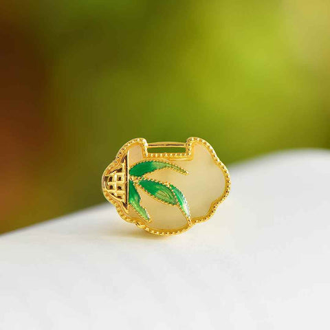 Cincin 1525-2#, perak sterling 925 bertatahkan giok Hetian, cincin enamel daun bambu dengan pengunci datar 👉 Desain baru dan unik, kualitas giok yang hangat dan halus, menarik perhatian dan mencolok saat dikenakan. Termasuk ongkos kirim dan pajak.
