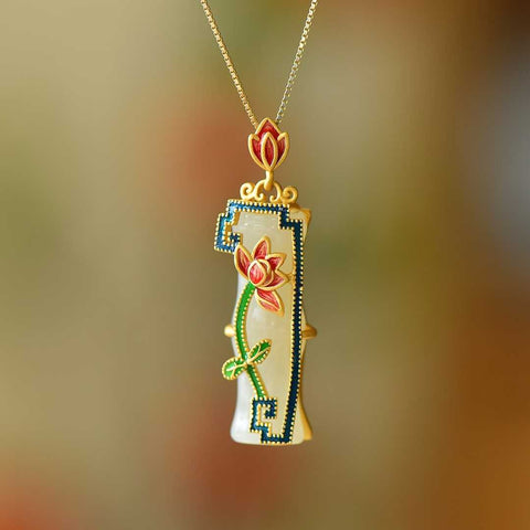 🎋🎋🎋26535-6# Liontin Enamel Rising High. Desain baru dan modis, tekstur giok yang hangat dan lembut, dihiasi dengan warna enamel, menarik perhatian dan mencolok saat dikenakan. Ongkos kirim dan pajak sudah termasuk.