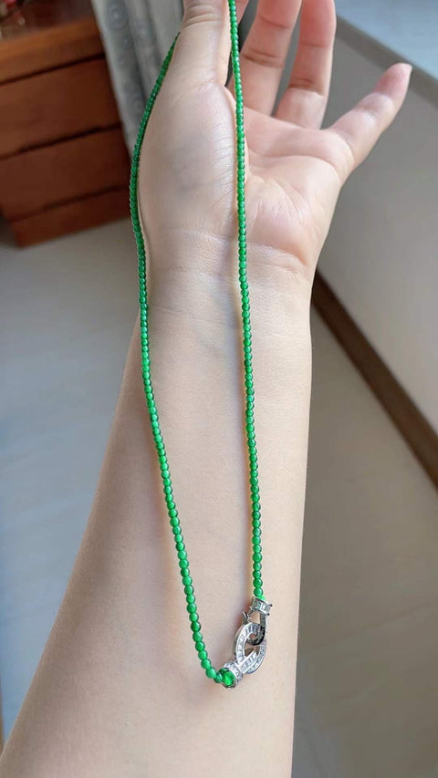 Giok alami bermotif millet, material tambang lama, tembus pandang yang sangat baik, tekstur bersih, dapat dikenakan sebagai gelang atau kalung, ukuran 0,3, termasuk ongkos kirim dan pajak.