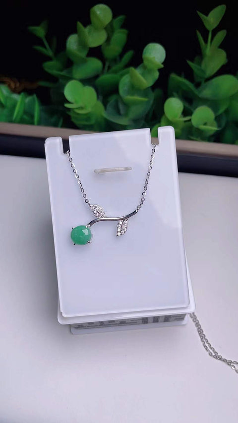 Kalung tulang selangka giok alami, dipasang pada perak sterling 925, material tambang lama, tekstur halus dan hangat, ukuran batu permata 7x8, termasuk ongkos kirim dan pajak.