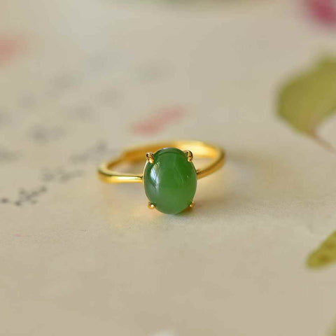 11116-2# Anting-anting Cabochon Giok Hetian Perak Sterling 925 (Emas Tebal) - Desain unik, kualitas giok yang hangat dan lembut, menarik perhatian dan mencolok saat dikenakan. Harga cantik: 8*10 (termasuk ongkos kirim dan pajak).