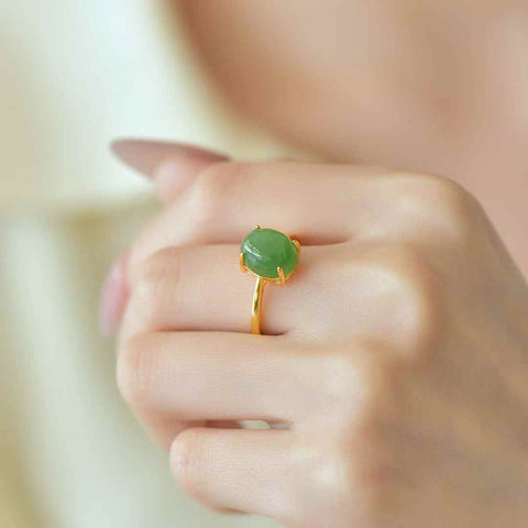 11116-2# Anting-anting Cabochon Giok Hetian Perak Sterling 925 (Emas Tebal) - Desain unik, kualitas giok yang hangat dan lembut, menarik perhatian dan mencolok saat dikenakan. Harga cantik: 8*10 (termasuk ongkos kirim dan pajak).
