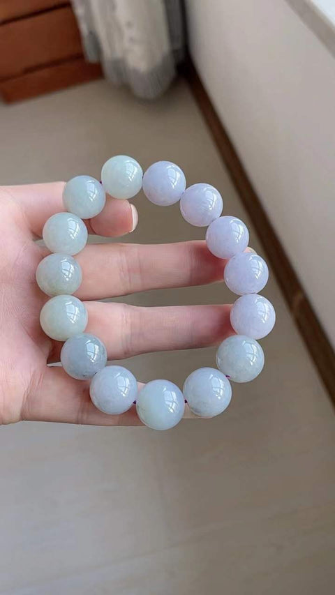 Gelang giok alami, terbuat dari material tambang lama, dengan tekstur halus dan hangat, transparansi yang sangat baik, dan warna ungu muda. Ukuran: 1,4 cm. Termasuk ongkos kirim dan pajak.