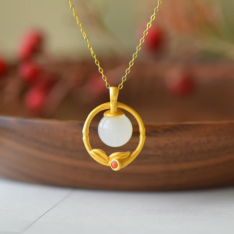 6646-6# Manik-manik giok Hetian bertatahkan perak gaya kuno 10mm dengan liontin Agate Merah Selatan [Spesifikasi] 10×10mm, termasuk ongkos kirim dan pajak.