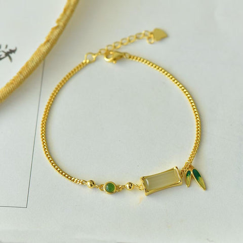 🌸🌸🌸8288-2# Gelang Perak Sterling 925 Bertatahkan Giok Hetian "Rising Step by Step". Gioknya hangat dan lembut, dengan desain yang sederhana dan elegan. Dimensi giok: 5*12 mm. Termasuk ongkos kirim dan pajak.