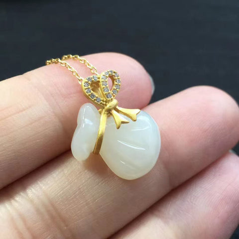 Barang baru! 👉 Perak sterling 925 bertatahkan giok Hetian, pengerjaan yang indah, desain baru dan unik, termasuk ongkos kirim dan pajak.